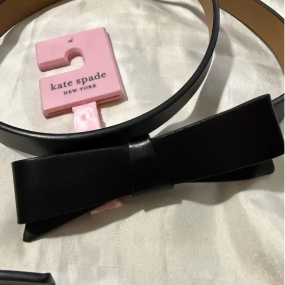 kate ♠️ spade new york Womens Leather Bow Belt - Picture 2 of 8